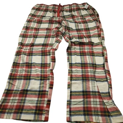 Old Navy Plaid Flannel Pajama Pants Women's XL Red Green White Sleepwear Lounge - Image 1 of 4