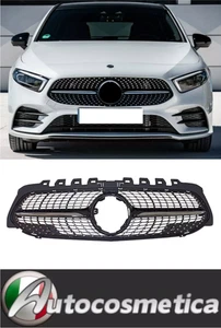GRIGLIA ANTERIORE MATRIX CROMO NERO MERCEDES CLASSE A W177 18-23 MASCHERINA AMG - Imagen 1 de 3