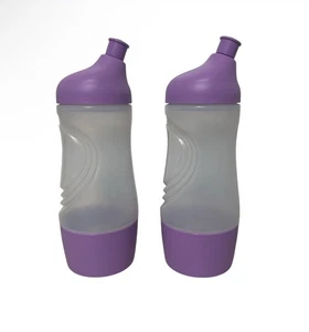 Kids Tupperware Drink Bottles Sports Bottles Brand New x 2 Purple *B - Picture 1 of 1