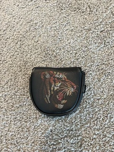WootFairy Mallet Putter Head Cover Black Tiger Design Magnetic Closure - Picture 1 of 6