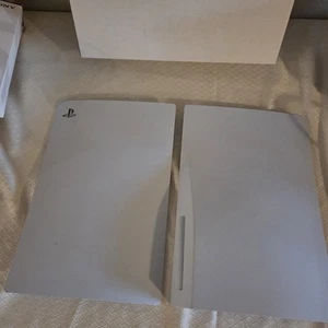 Sony Playstation 5 Disc Konsole Cover Weiß/Grau Originalteile - Bild 1 von 7
