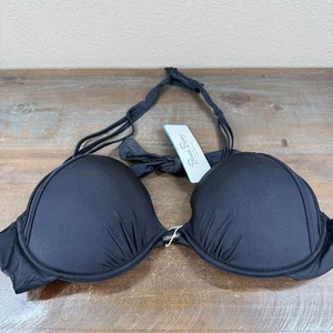 Brand New Beach Bunny Kennedy Push Up Bikini Top Black 3XL - Picture 1 of 6