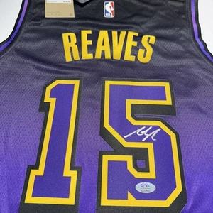 AUSTIN REAVES AUTOGRAPHED AUTHENTIC SWINGMAN NBA LAKERS JERSEY LAKE SHOW ALT PSA - Picture 1 of 4