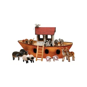 Noah's Ark w/ Animals Decorative Christmas Figurine Set 15 Pieces - Picture 1 of 1