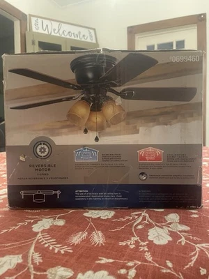 Harbor Breeze Centreville Reversible Ceiling Fan with Light Kit and Pull Chain - Image 1 of 4