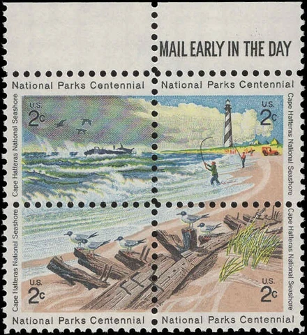 Scott # 1448-1451 - Cape Hatteras - Mail Early Block Of 4 - MNH - 1972 Cover