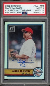 Donruss Mark MCGWIRE 2022 #CA-MM Rainbow Foil Classics PSA 9 automático 10 Cardinals - Imagen 1 de 2