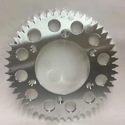 Piñón trasero CR 125 250 500 1984-2001 Honda 49 dientes aluminio ranuras motocross Foto 1 de 3