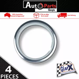 WHEEL BAND TRIM RING HUB CAP 15'' CHROME SET OF 4 - Picture 1 of 1