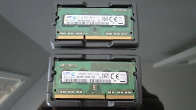Samsung 4GB 1Rx8 PC3L-12800S DDR3 Laptop Memory 2PCS = 8GB Pairs - Image 1 of 2