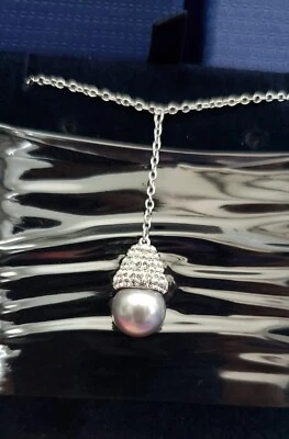 Collar Swarovski Piano Gris Claro Perla Cristal Joyería - 1156214 Foto 1 de 4