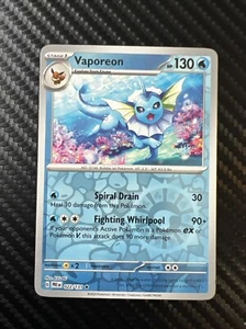 Vaporeon 022/131 Holo Reverse Card Rare Prismatic Evolutions Aquana Pre - Bild 1 von 1