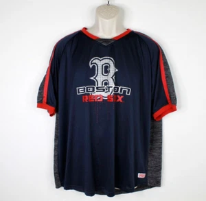 Boston Red Sox Shirt Mens 2XL Blue Short Sleeve MLB Baseball Stitches Vintage - Picture 1 of 9