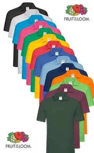 Fruit of the Loom Plain Cotton Short Sleeve Premium Polo Shirt S-3XL - Picture 1 of 24