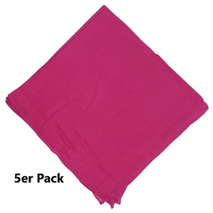 Paquete de 5 pañuelos para el cuello rosa 50 x 50 cm SIN GASTOS algodón monocolor paño liso - Imagen 1 de 1