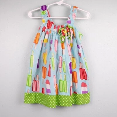 Bonnie Baby blue popsicle print dress-18M - Image 1 of 3