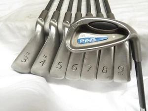 Used Ping White Dot G2 Iron Set 3-W Ping Tec 100 Regular Flex Graphite Shaft - Picture 1 of 9