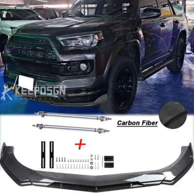 Kit de carrocería de accesorios separador de labios de parachoques delantero CARBONO para Toyota 4Runner Foto 1 de 4