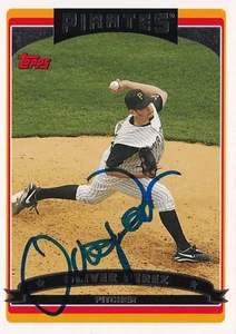 OLIVER PEREZ SIGNED AUTO'D 2006 TOPPS CARD 541 PITTSBURGH PIRATES METS NATIONALS - Picture 1 of 3