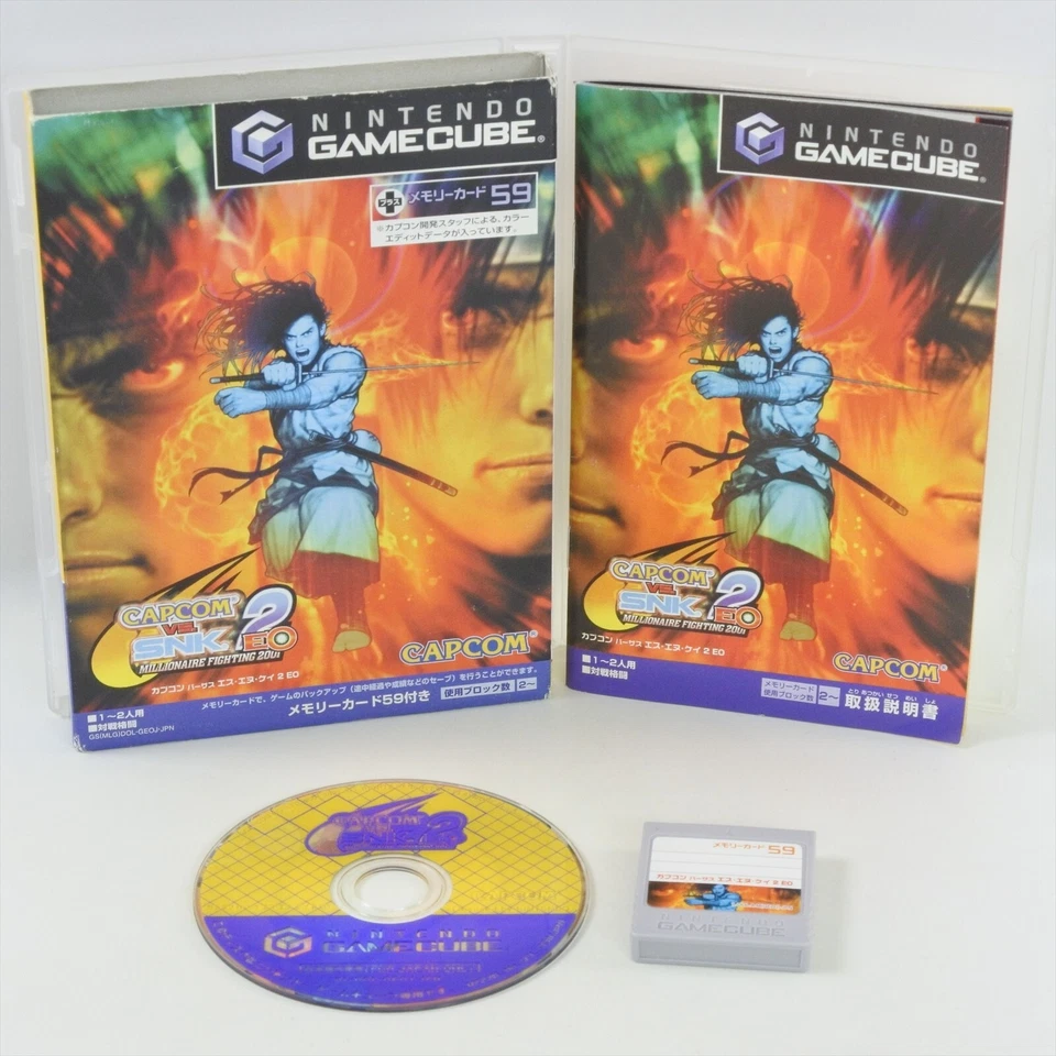 CAPCOM VS SNK 2 EO + Memory Card Gamecube Nintendo For JP System 2358 gc - Image 1 of 4