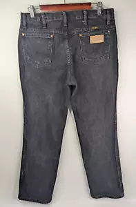 Wrangler Black Denim Jeans Men's 34x30 (Fits 32x30) Cowboy Cut Western 936WBK - Picture 1 of 11