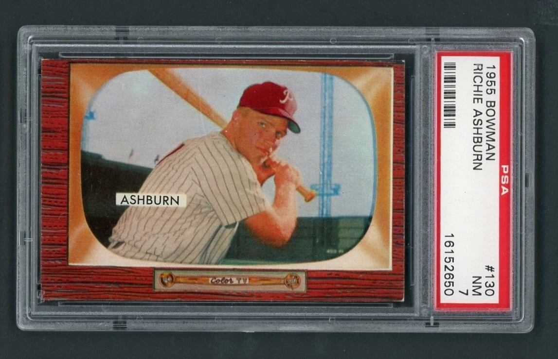 1955 Bowman #130 Richie Ashburn PSA 7