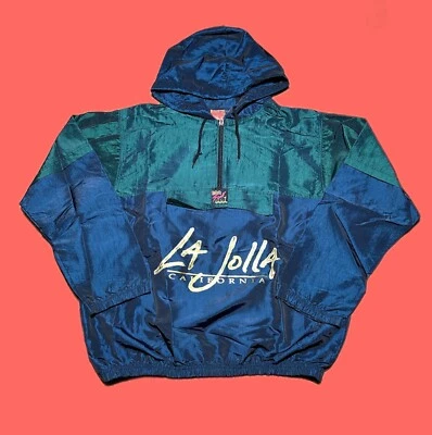 VTG 1990s Surf Style La Jolla California Iridescent Windbreaker Jacket ONE SIZE - Image 1 of 4