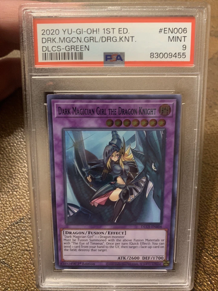 2020 Dark Magician Girl The Dragon Knight DLCS-EN006 1st Ed PSA 9 Mint Green - Image 1 of 1