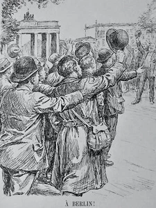 1935 Vintage Print GERMANY / BERLIN - PACK UP YOUR QUARRELS IN YOUR OLD KIT-BAG - Picture 1 of 2