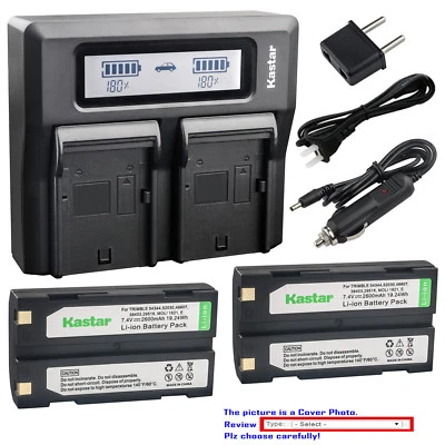 Cargador LCD doble de batería Kastar para Ei-D-Li1 Trimble 5800 HP PhotoSmart 912XI Foto 1 de 4
