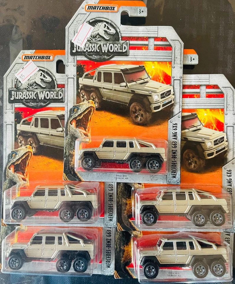 Matchbox Diecast Jurassic World Mercedes Benz G63 AMG 6X6 FMX22(lot of 5) - Image 1 of 1