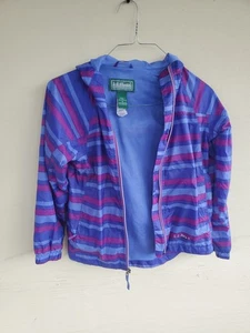 L.L. Bean Rain Jacket Double Up Outerwear System Hooded 10 Blue Water Wind - Picture 1 of 6