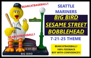 SEATTLE MARINERS BIG BIRD SESAME STREET BOBBLEHEAD 7-21-25 THEME NIB! - Picture 1 of 2