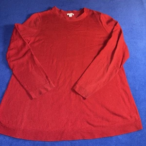 Suéter túnica ligero cuello redondo J Jill para mujer - rojo talla M - Imagen 1 de 3