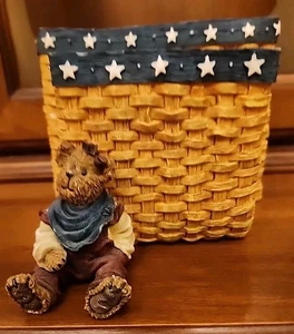 The Boyds Collection LTD Mamie's Star Spangled Napkin Holder #4123 Retired RARE - Picture 1 of 14
