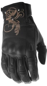 Highway 21 Women's Black Ivy Motorcycle Riding Gloves - Bild 1 von 10