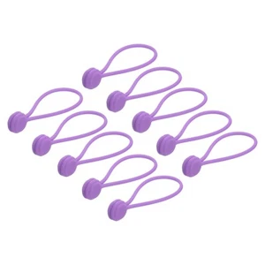 Magnetic Cable Clips 7.5 Inch x 0.6 Inch Purple 10 Pcs - Afbeelding 1 van 5