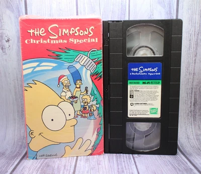 RARE The Simpsons Christmas Special VHS Tape Roasting on an Open Fire 1989 - Image 1 of 3