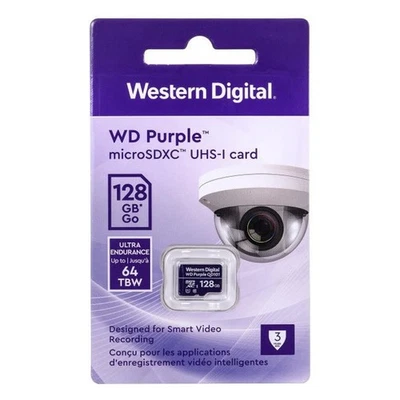 WD Purple SC QD101 128GB Scheda MicroSDXC UHS-I U1 Classe 10 Videosorveglianza - Immagine 1 di 4