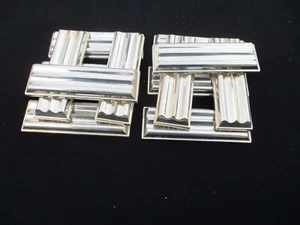 CHRISTOFLE ART DECO MODERNIST LUC LANEL SILVER PLATED KNIFE RESTS SET 12 PCS - Picture 1 of 11