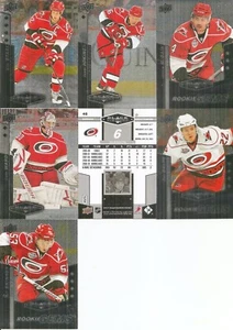 2010-11 UD cubierta superior Black Diamond Carolina Hurricanes conjunto completo de equipo (7) - Imagen 1 de 1