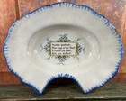 plat à barbe Faïence De Nevers Bourgogne texte proverbe les vertus