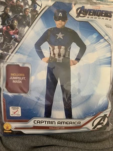 NEW Captain America Avengers Endgame Child Halloween Costume SMALL Size 4-6 - Picture 1 of 2