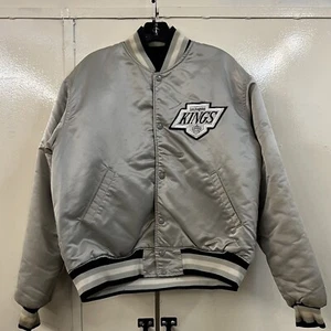 Vintage Starter Satin Style Reversible Jacket Los Angeles Kings NHL Sz L Large - Picture 1 of 20