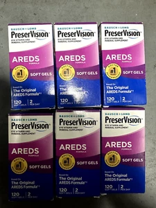 6 Boxes PreserVision Areds Softgels 120 Softgels EA Exp. 5/2026+ - Picture 1 of 1