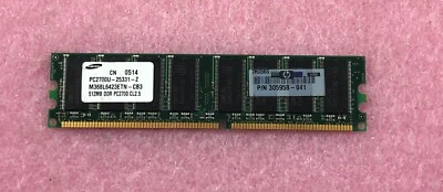 1 X 512MB SAMSUNG PC-2700 DDR-333 NON-ECC MEMORY RAM M368L6423ETN-CB3 - Image 1 of 2