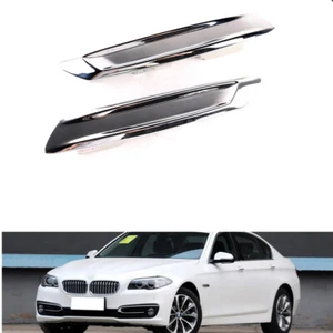 Paar Vorne Fender Kotflügel Dekorplatte Blende Chrom Für BMW 5er F10 LCI 2013-16 - Picture 1 of 6