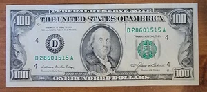 100 dollar bill small head - Picture 1 of 5