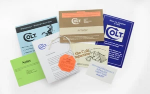 Colt Python Factory Paperwork Packet. 1993 Manual - Picture 1 of 9