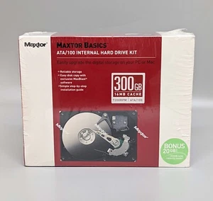 New Maxtor Basics ATA/100 Internal Hard Drive Kit 300GB 16MB Cache 7200RPM - Picture 1 of 6